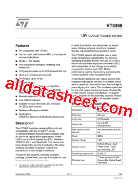 STV-366-R01 Datasheet PDF - STMicroelectronics