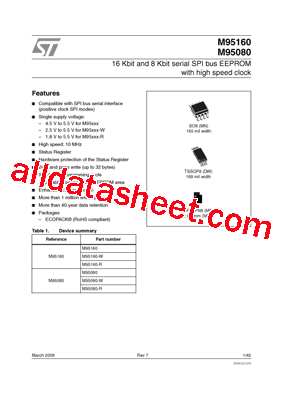 M95080-R Datasheet PDF - STMicroelectronics