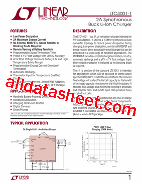 LTC4001-1 Datasheet PDF - Linear Technology