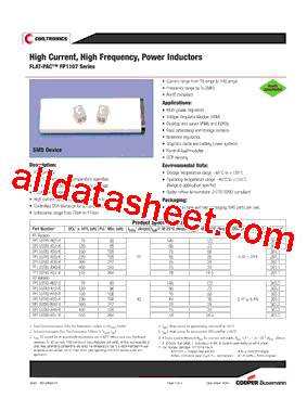 FP1107R2-R07-R Datasheet PDF - Cooper Bussmann, Inc.