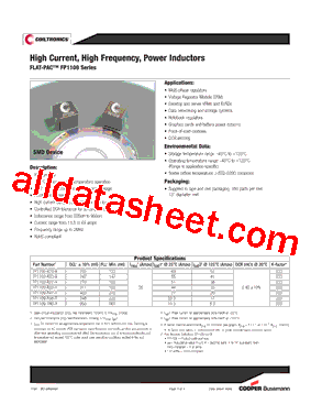 FP1109-R58-R Datasheet PDF - Cooper Bussmann, Inc.