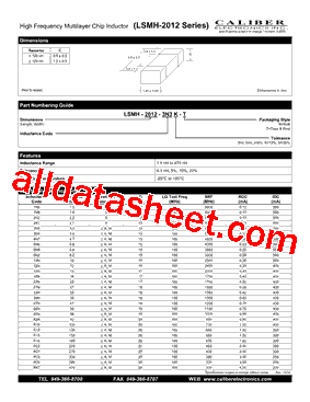 LSMH-2012-R18K-B Datasheet PDF - Caliber Electronics Inc.