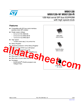 M95128-RMB3TG/P Datasheet PDF - STMicroelectronics
