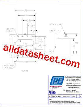 PE9834 Datasheet PDF - Pasternack Enterprises, Inc.