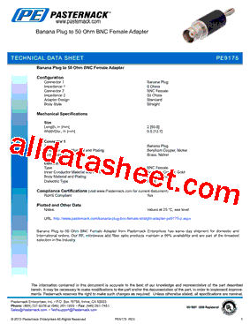 PE9175 Datasheet PDF - Pasternack Enterprises, Inc.