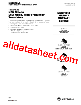 MMBR941LT3 Datasheet PDF - Motorola, Inc