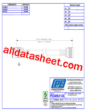 PE3409LF Datasheet PDF - Pasternack Enterprises, Inc.