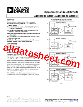ADM1815-R22ARTZ-R72 Datasheet PDF - Analog Devices