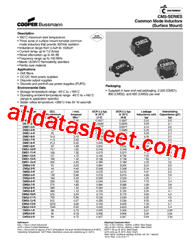 CMS2-4-R Datasheet PDF - Cooper Bussmann, Inc.