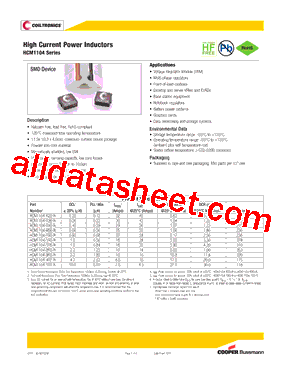 HCM1104-R36-R Datasheet PDF - Cooper Bussmann, Inc.