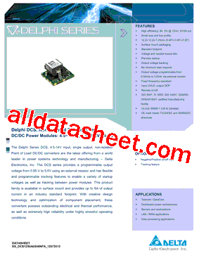 DCS12S0A0S06NFA Datasheet PDF - Delta Electronics, Inc.