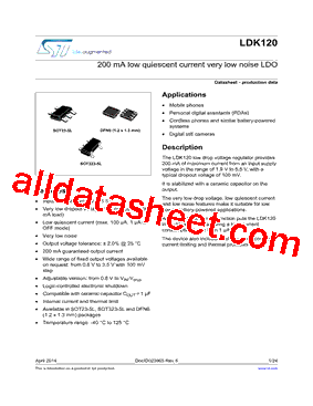 LDK120M-R Datasheet PDF - STMicroelectronics