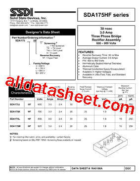 RA0106A Datasheet PDF - Solid States Devices, Inc