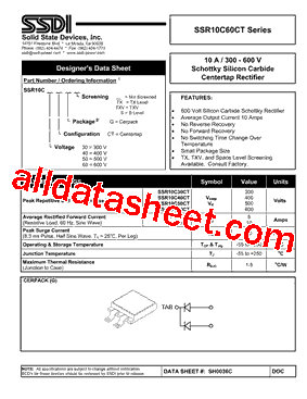 SH0036C Datasheet PDF - Solid States Devices, Inc