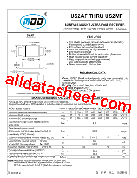 US2AF Datasheet PDF - List of Unclassifed Manufacturers