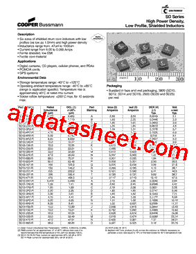 SD18-R82-R Datasheet PDF - Cooper Bussmann, Inc.
