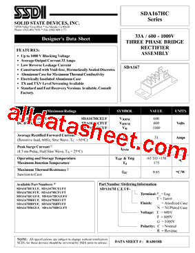 RA0018 Datasheet PDF - Solid States Devices, Inc