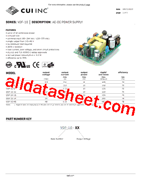 VOF-10-12 Datasheet PDF - CUI INC