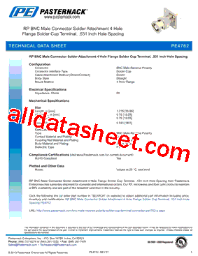 PE4762 Datasheet PDF - Pasternack Enterprises, Inc.
