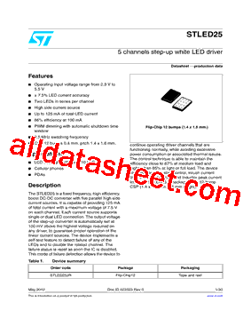 STLED25 Datasheet PDF - STMicroelectronics