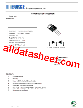 MBR1045CT Datasheet PDF - Surge Components