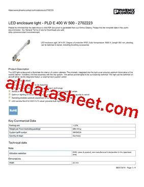 2702223 Datasheet PDF - PHOENIX CONTACT