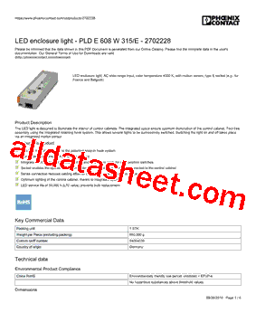 2702228 Datasheet PDF - PHOENIX CONTACT