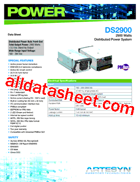 DS2900-3 Datasheet PDF - Artesyn Technologies
