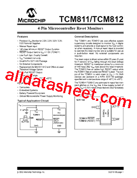 TCM811LERC Datasheet PDF - Microchip Technology
