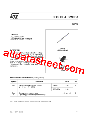 DB4. Datasheet PDF - STMicroelectronics