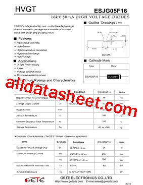 ESJG05F16 Datasheet PDF - GETAI ELECTRONICS DEVICE CO., LTD
