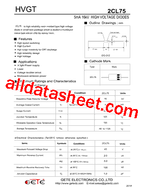 2CL75 Datasheet PDF - GETAI ELECTRONICS DEVICE CO., LTD