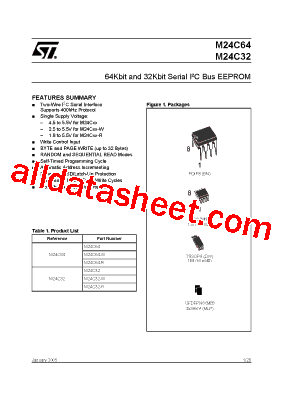 M24C64-RBN3TP Datasheet PDF - STMicroelectronics