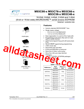 M93C76-R Datasheet PDF - STMicroelectronics