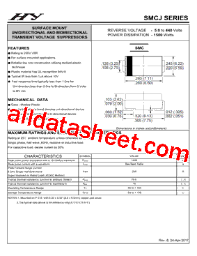 SMCJ10 Datasheet PDF - HY ELECTRONIC CORP.