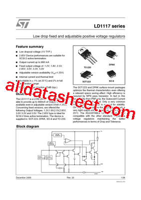 LD1117DC-R Datasheet PDF - STMicroelectronics