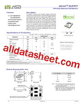 ALN1911 Datasheet PDF - Advanced Semiconductor Business Inc.