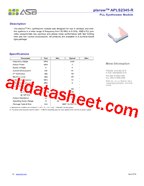 APLS2345-R Datasheet PDF - Advanced Semiconductor Business Inc.