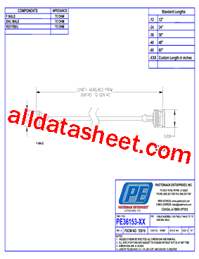 PE36153 Datasheet PDF - Pasternack Enterprises, Inc.