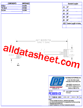 PE36958 Datasheet PDF - Pasternack Enterprises, Inc.