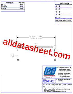 PE37401-36 Datasheet PDF - Pasternack Enterprises, Inc.