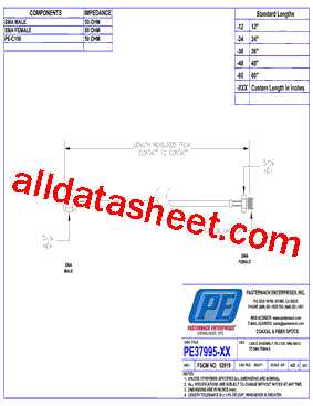 PE37995-36 Datasheet PDF - Pasternack Enterprises, Inc.