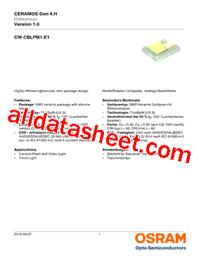 CWCBLPM1.E1 Datasheet PDF - OSRAM GmbH