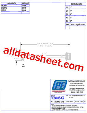 PE34035 Datasheet PDF - Pasternack Enterprises, Inc.
