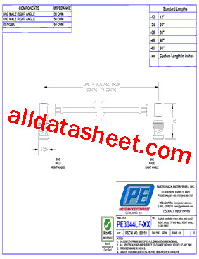 PE3044LF-36 Datasheet PDF - Pasternack Enterprises, Inc.
